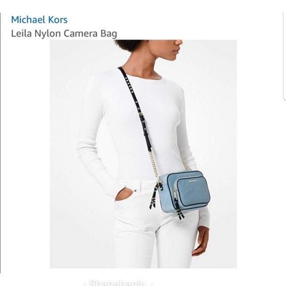 Michael Kors Leila Large Nylon Camera Bag NWOT 💙 - Picture 3 of 10
